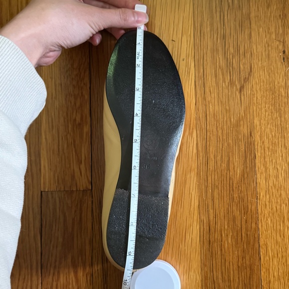 Authentic Chanel Lambskin Leather Ballet Flats Size 36 Two Tone Beige Black Tan - Picture 15 of 15